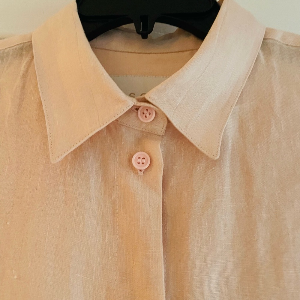 Peach Button-Up Tunic - Picture 6 of 6